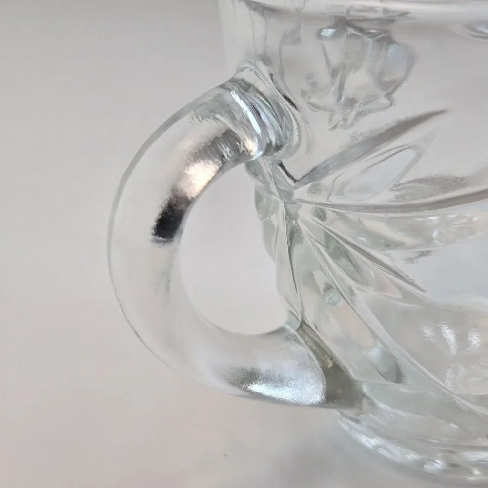 Anchor Hocking EAPC Star of David Creamer, Sugar Bowl w Lid, Relish Dish VTG